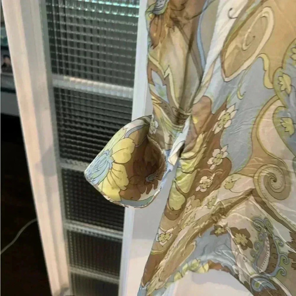 J. Lindeberg Stockholm women’s floral laced up front collar shirt sz EU 36 US S - Picture 5 of 10